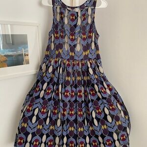 Anthropologie - stunning Fall colors,  size 14, sleeveless, geometric design.